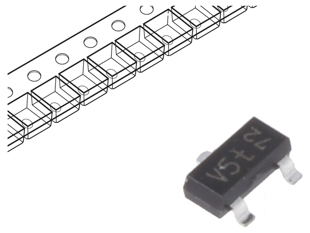 Diode: TVS netwerk; 15,8V; 5A; 200W; tweerichtings-,dubbel; SOT23 Diode: TVS netwerk; 15,8V; 5A; 200W; tweerichtings-,dubbel; SOT23